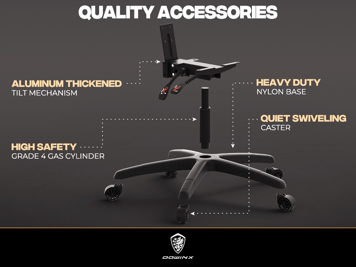 Dowinx Fabric Gaming Chair with Footrest,Big and Tall Game Chair for Heavy People, Gamer Chair with Massage Lumbar Support,Ergonomic Computer Gaming Chair for Adults