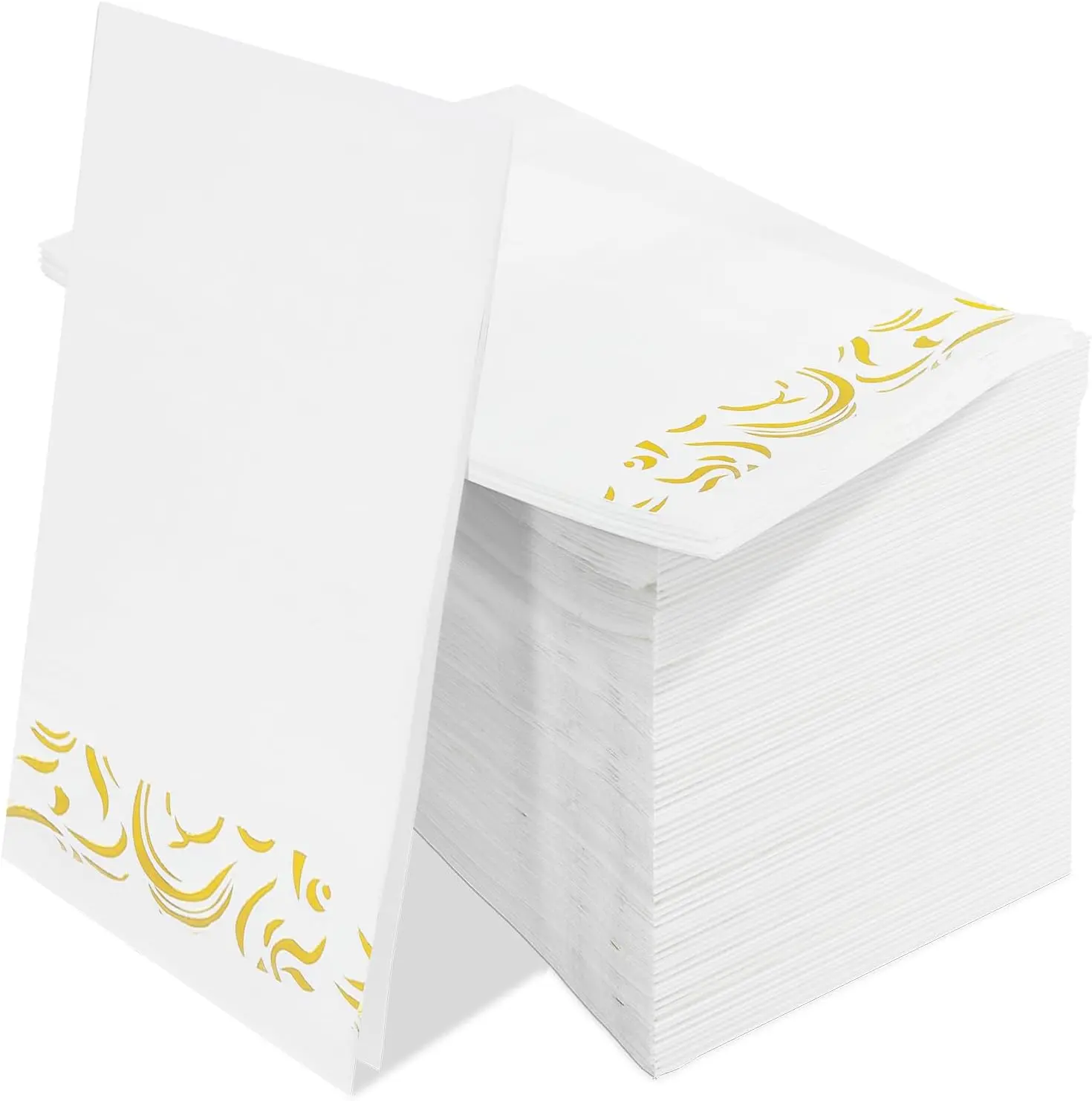[New Deal] 100 Pack Paper Hand Towels for Bathroom - Soft Absorbent Paper Napkins, Disposable Dinner Napkins, Sustainable Kitchen Party Supplies Biodegradable Sugarcane Plates, Disposable Tableware, Eco-Friendly