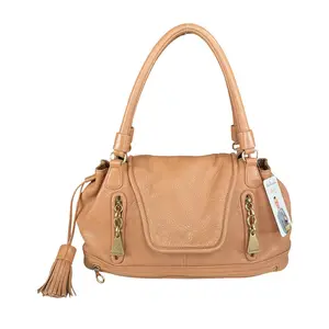 Pre-owned See by Chloe Leather Crossbody Bags Tan DrawString Snap 2 Way Shoulder Purse