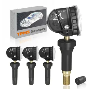 TPMS GM 315MHz Pre-Programmed Tire Pressure Monitoring Sensor Compatible with Chevrolet Equinox (2007-2024) | Tahoe (2007-2019)/OE#13598771,13598772,13586335(Set of 4)