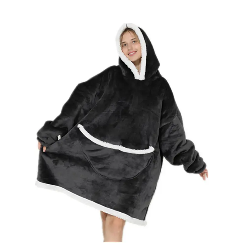 Dark gray warm clothing