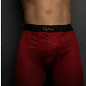 Sac'em Midnight Red Underwear - Red Color with Black Trim & Gold Logo Design for Ultimate Comfort and Style