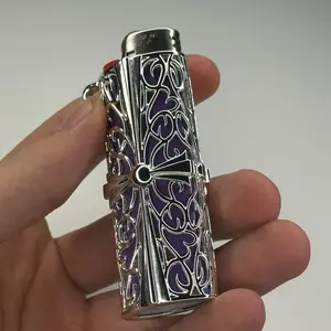 Chromantic Viral Gothic Style Metal Lighter Case for BIC J6 - Durable and Stylish Accessory Metallic Eye