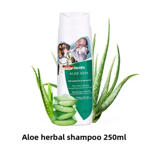 Aloe Vera Herbal Pet Shampoo 250ML, Natural Pet Care, Gentle Cleansing, Suitable for All Pets, Single Item Pack