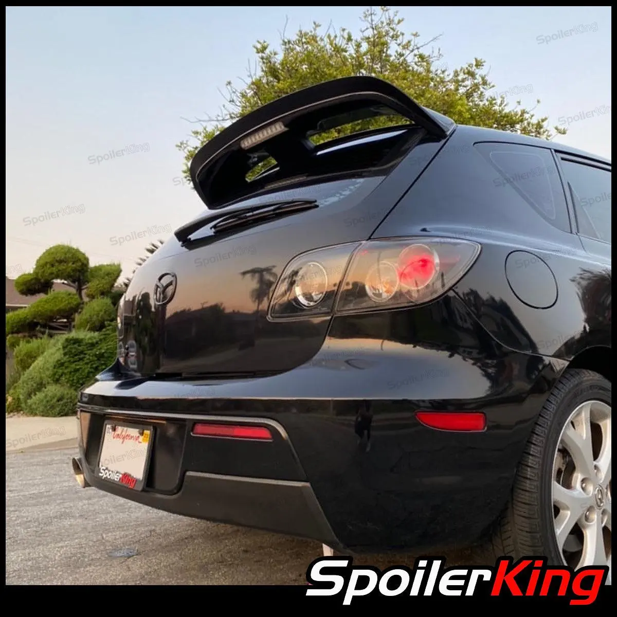 MazdaSpeed3 5dr Hatchback 2007-2009 Factory Spoiler Extension Gurney Flap (284K)