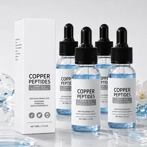 GHK-Cu Copper Peptides Serum with Hyaluronic Acid, Hydrating Face Serum for Firm-Looking, Soft, Smooth & Radiant Skin, 30ml / 1 Fl Oz