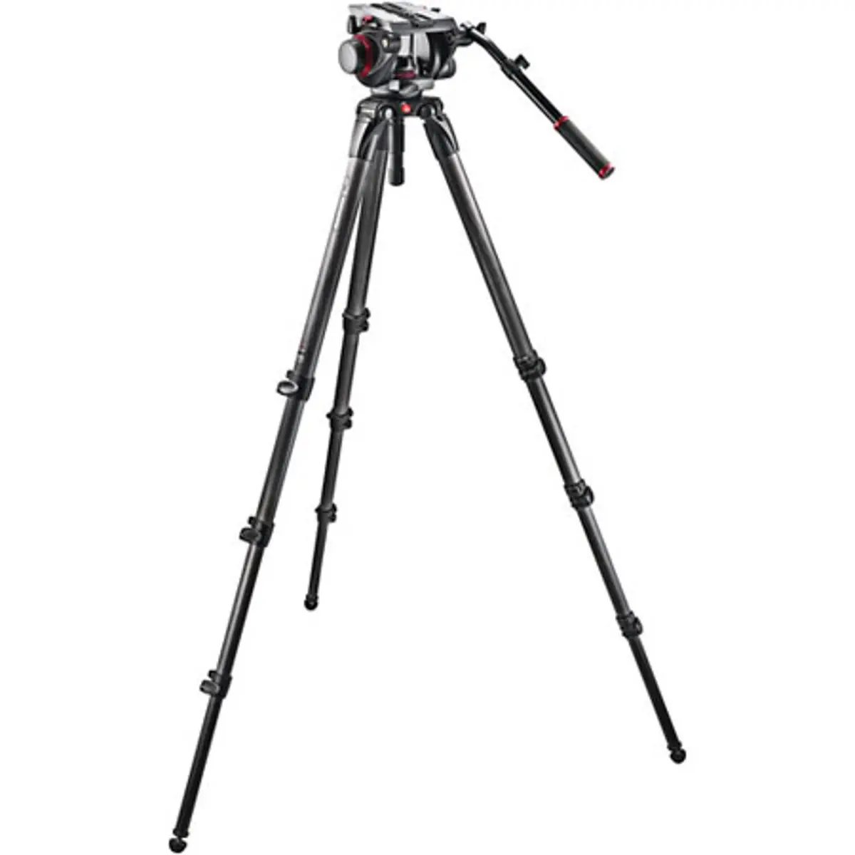 Manfrotto 536 4-Section Carbon Fiber Tripod Legs with 509 Fluid Video Head