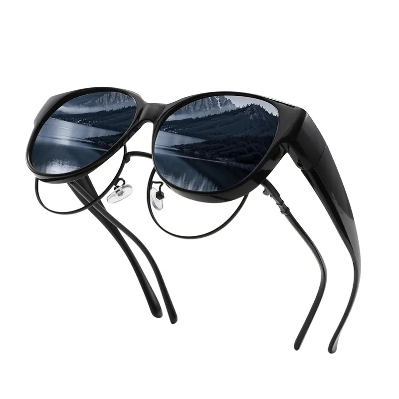 Fit Over Glasses Sunglasses for Women Men, Oversized Cat Eye  display picture 1