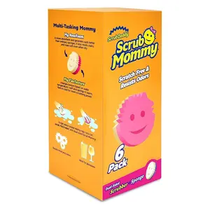 ScrubDaddy Scrub Mommy Color Sponges 6-Pack Scratch-Free Multipurpose Dish Sponge BPA Free Polymer Foam Stain & Odor Resistant