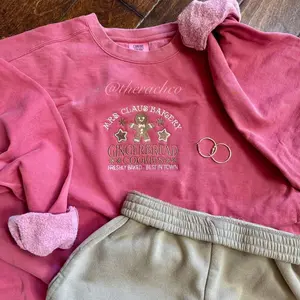 Gingerbread Embroidered Sweatshirt Comfort Colors Sweatshirt Christmas Sweatshirt