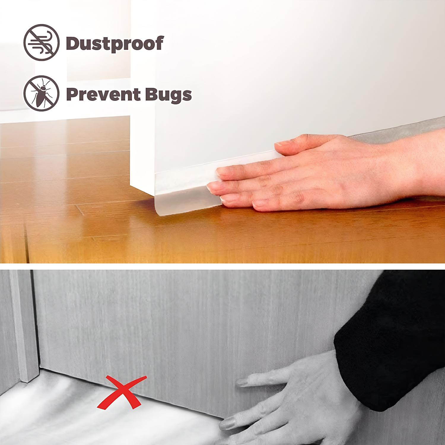 16.4Ft Door Weather Stripping,(1.38in Width) Weather Stripping Door Draft Stopper Adhesive Seal Strip Anti Draft Insulation Tape for Doors Windows and Shower Doors