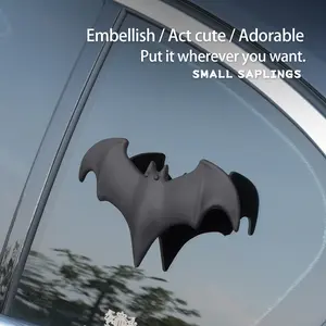 Car Decoration Exterior Accessories, 3D Bat Car Sticker, Rear Trunk Wing Scratch Cover, Automotive Styling Decal