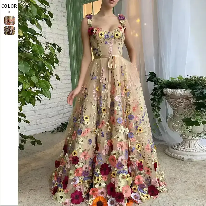Women's Fashion 3D Flower Embroidered Bodycon Dress Sleeveless Backless Floral Dress - TikTok Shop Women's Fashion 3D Flower Embroidered Bodycon Dress Sleeveless Backless Floral Dress - TikTok Shop
