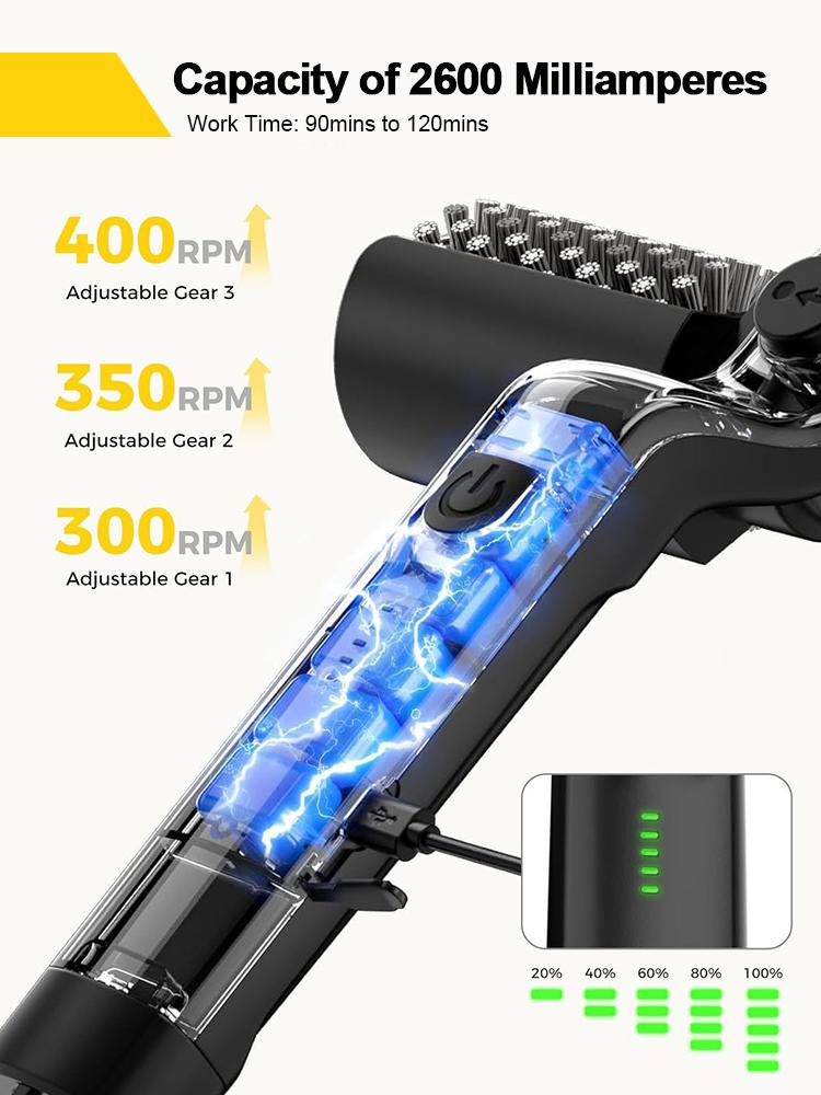 Multifunctional Electric Grill Cleaning Brush Set Perfect for Summer BBQ [Powerful Cleaning Performance]—delivers highly efficient, residue-free cleaning to effortlessly tackle grease and grime on your grill for Memorial Day Sale