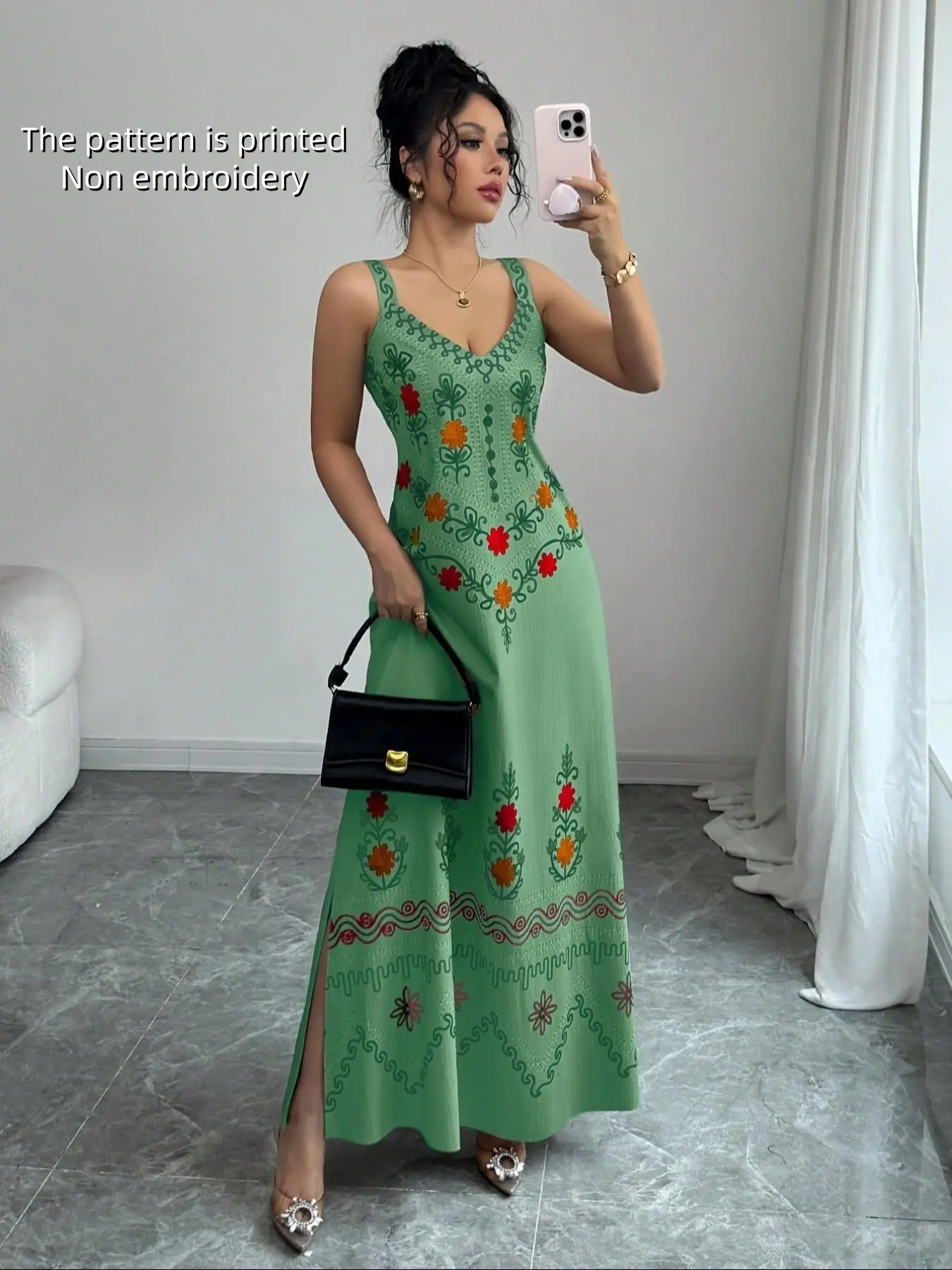 Women's Comfy Chic Ethnic Pattern V Neck Sleeveless Long Dress, Thin Woven Fabric, Fashion Casual Loose-Fit Dress, Womenswear - TikTok Shop Women's Comfy Chic Ethnic Pattern V Neck Sleeveless Long Dress, Thin Woven Fabric, Fashion Casual Loose-Fit Dress, Womenswear - TikTok Shop