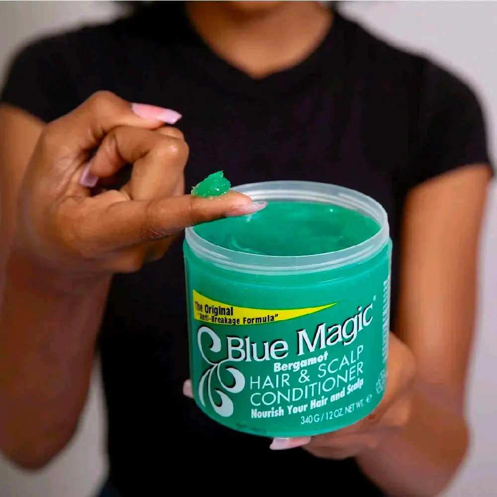 This is Blue Magic Bergamot Hair & Scalp Conditioner (12 oz / 340 g).