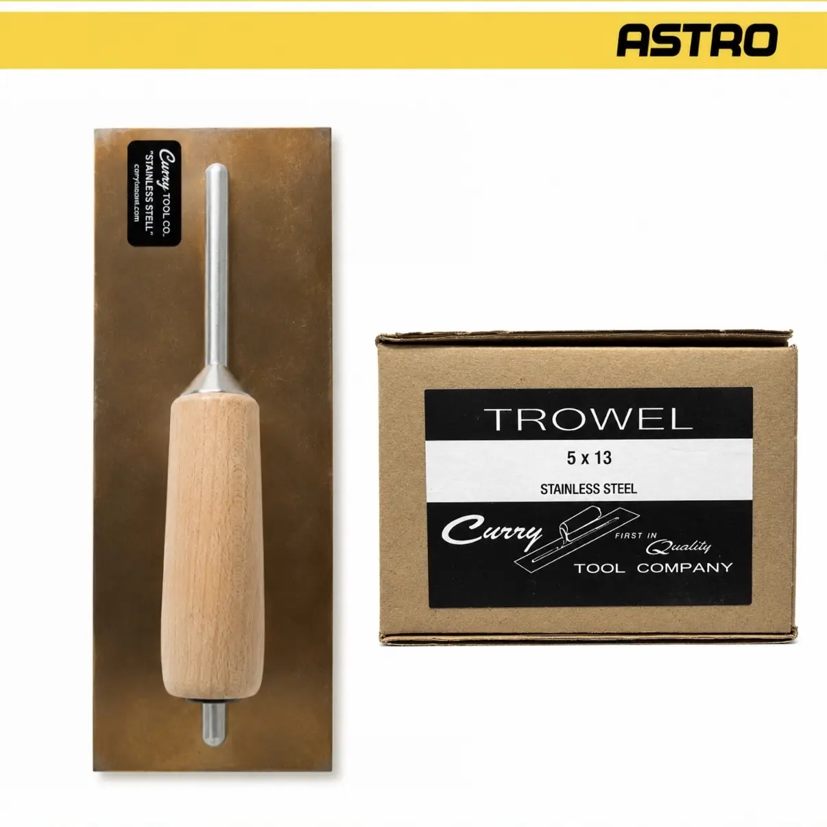 ORIGINAL Curry Trowel Stainless Steel | Professional Drywall, Plaster & Stucco Finishing Tool