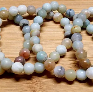 Amazonite Crystal Bead Stretch Bracelet (8mm)