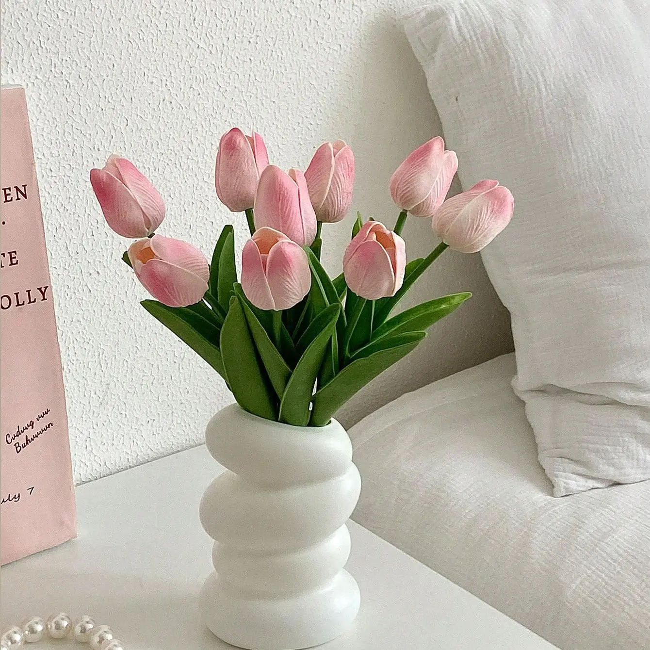 Tulip Decorative Artificial Flowers for Home Decor, Living Room Bedroom Decoration, Fake Plants, Fake Indoor Plants, Fake Tulips, Lifelike Artificial Flower, Artificial Simulation Plant, Autumn Decor, Desk Garden Room Accessories Gift Ideas