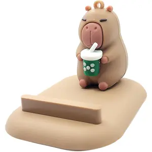 Capybara Phone Stand (Boba) - Sturdy Universal Holder for Smartphones,  & Android - Cute  Desk Accessory, Novelty Kawaii Decor  for Capybara Lovers