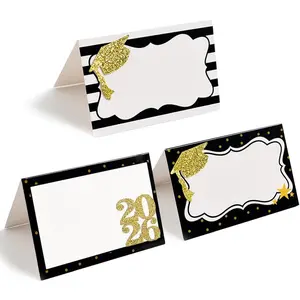 24pcs Graduate Place Cards - Graduation Food Labels for Buffet Table - Cheese Labels & Candy Table Supplies - Reusable Party and Graduation Party Decorations