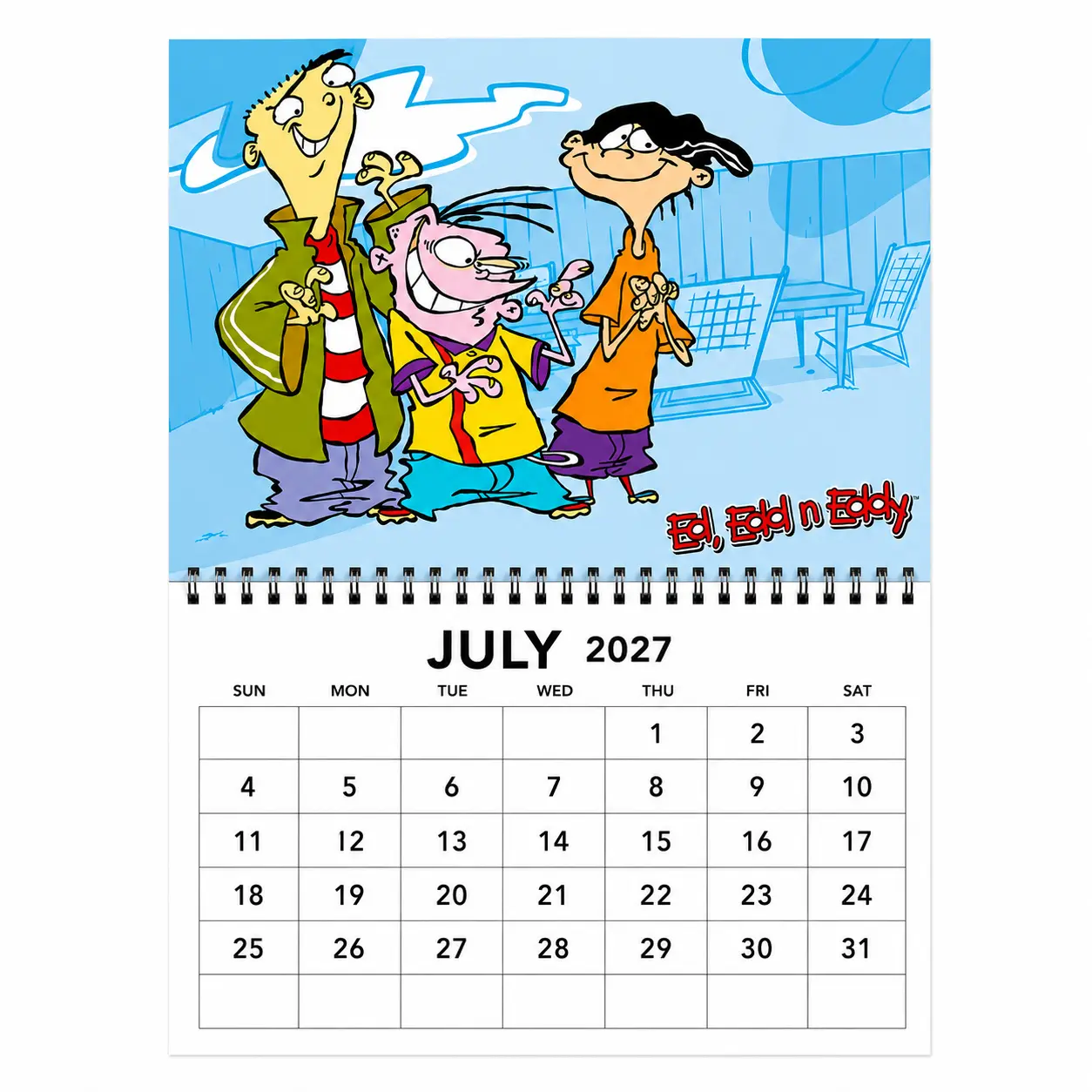 Ed, Edd n Eddy 2027 Calendar, Cartoon Inspired Wall Calendar, Room Decor, Gift for Fans