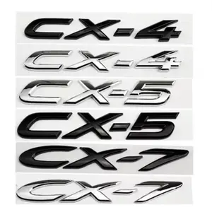 Car ABS Rear Trunk Words Letters Logo Badge Emblem Decals Sticker For Mazda CX4 CX5 CX7 Body Decoration Accessories