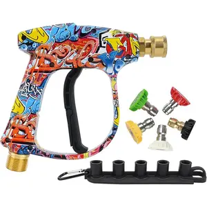 High  Washer  3000 PSI Max, Power Washer Short  M22-14 with 1/4 Inch Quick Connector & 5 Tips Nozzle, Compatible for Some of Greenworks Karcher Ryobi Homelite  Washer