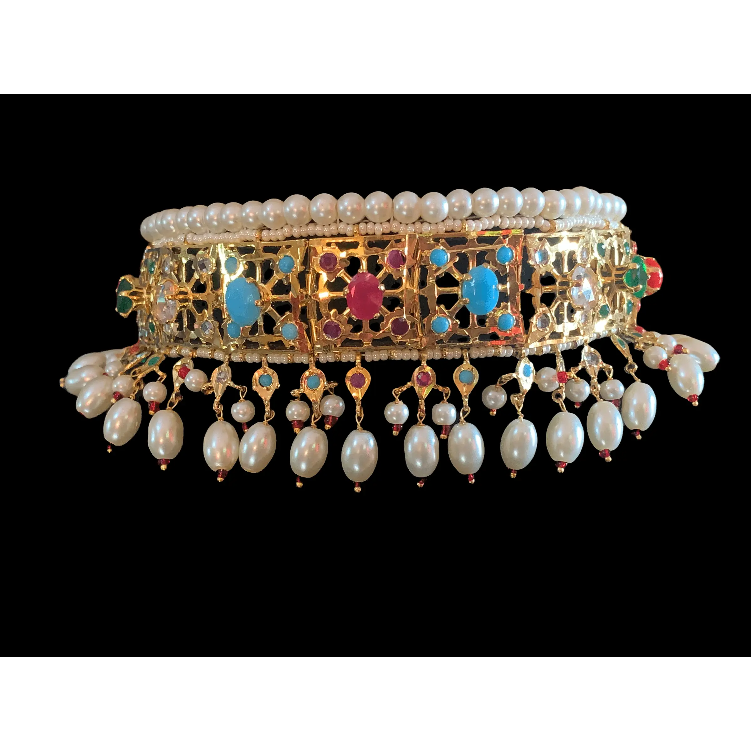 C32 Insia navratan jadavi lacha - choker only ( SHIPS IN 4 WEEKS )