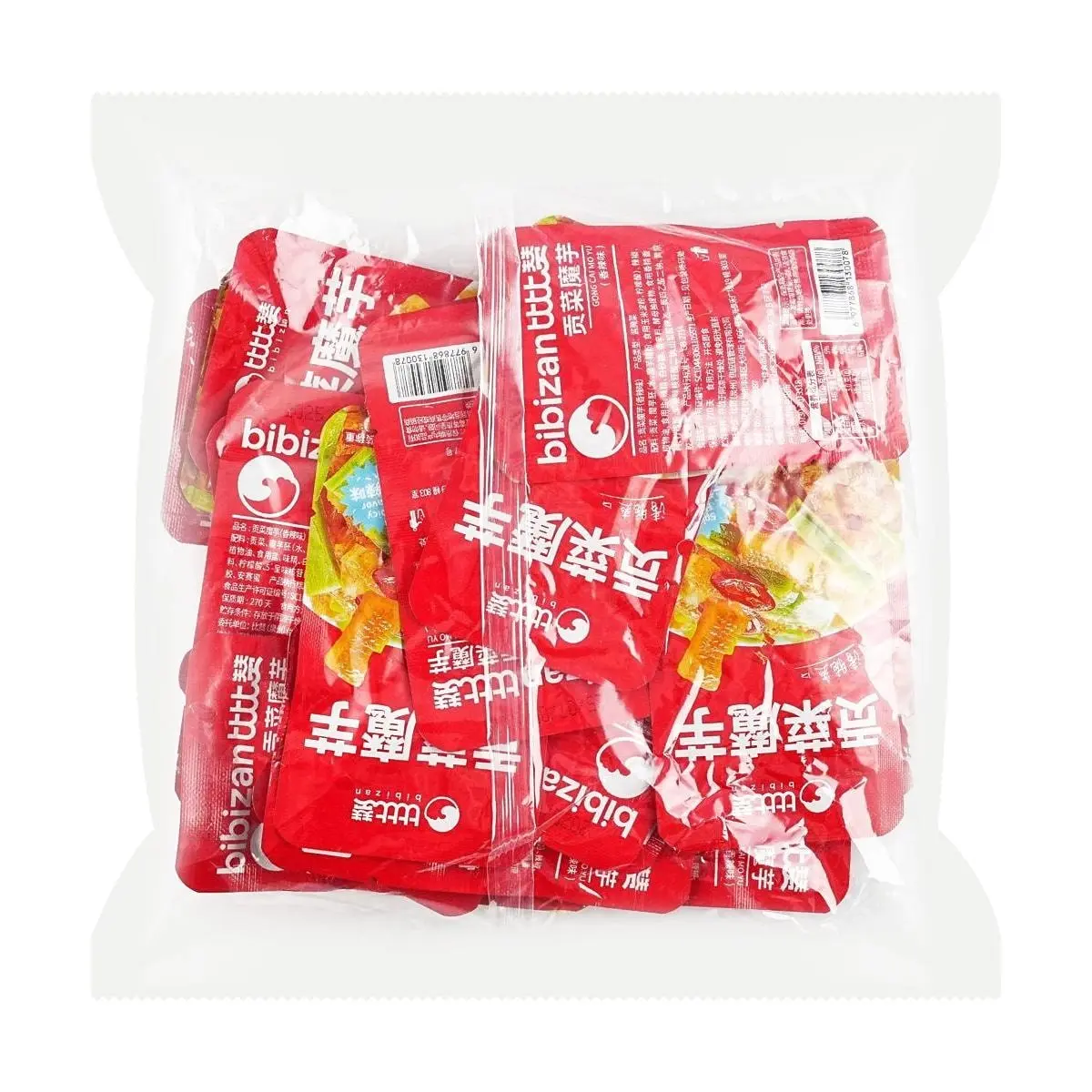 BiBiZan Spicy Konjac & Gong Cai Snack - 20 Packs, 140g - Double