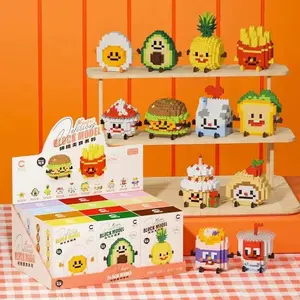 Educational Building Toy Set, Burger Fries Sandwich Construction Kit, Fun Learning Gift for Kids, Creative Playtime Experience, Building Block Set