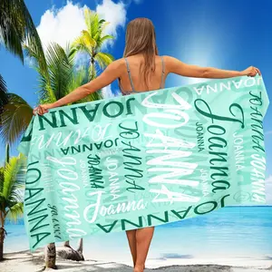 Personalized Custom Name and Text Beach Towel Bath Sheet Large Quick Dry Microfiber with Message Printing Lightweight for Swimming Surfing Pool Spa Ideal Summer Gift