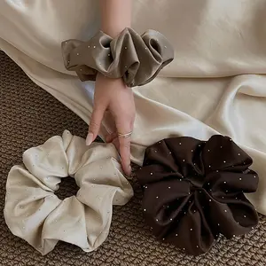 Glitzy Rhinestone Satin Scrunchies - 4Pcs High-End Large Hair Scrunchy for Parties & Daily Wear| Shine Like a Star| Aesthetic Hair Jewelry  hocker  necklace mezuzah  tennis beerus  chain varang  '  kuru gnarly  katseye Sterling Silver Cross Necklace with