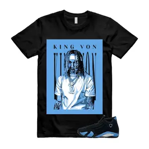Unisex Classic Short-Sleeve T-Shirt, 14 Black/University Blue 2026 13 Prints, Layer-Friendly Top Matching KING VON