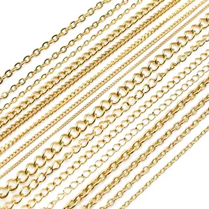 5 Meters/Lot Never Fade Stainless Steel Gold Plated Necklace Chains For DIY Jewelry Findings Making Materials Handmade Supplies