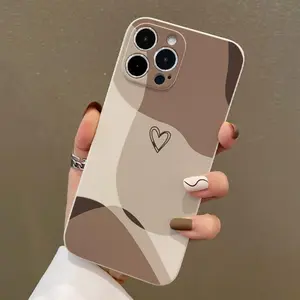 Heart Pattern Phone Cases, Cell Phone Case for Apple Smartphone, Decorative Phone Protector Cover, Phone Accessory Compatible With iPhone 16 15 Pro Max Case iPhone 11 Cases iPhone 14 Plus X XS Max Case iPhone 15 Cases