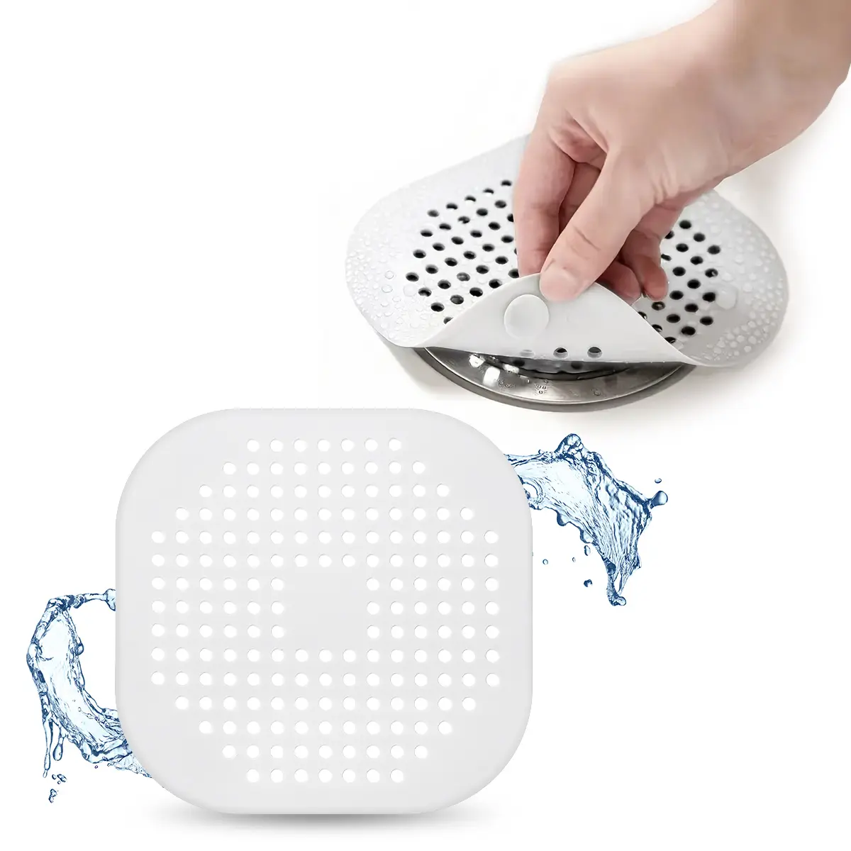 Shower Hair Catcher, 1 Piece Portable Drain Hair Stopper and Protector, Rubber Cover Hair Filter Bathroom Accessory for Bathroom and Kitchen #GLOBAL PICKS