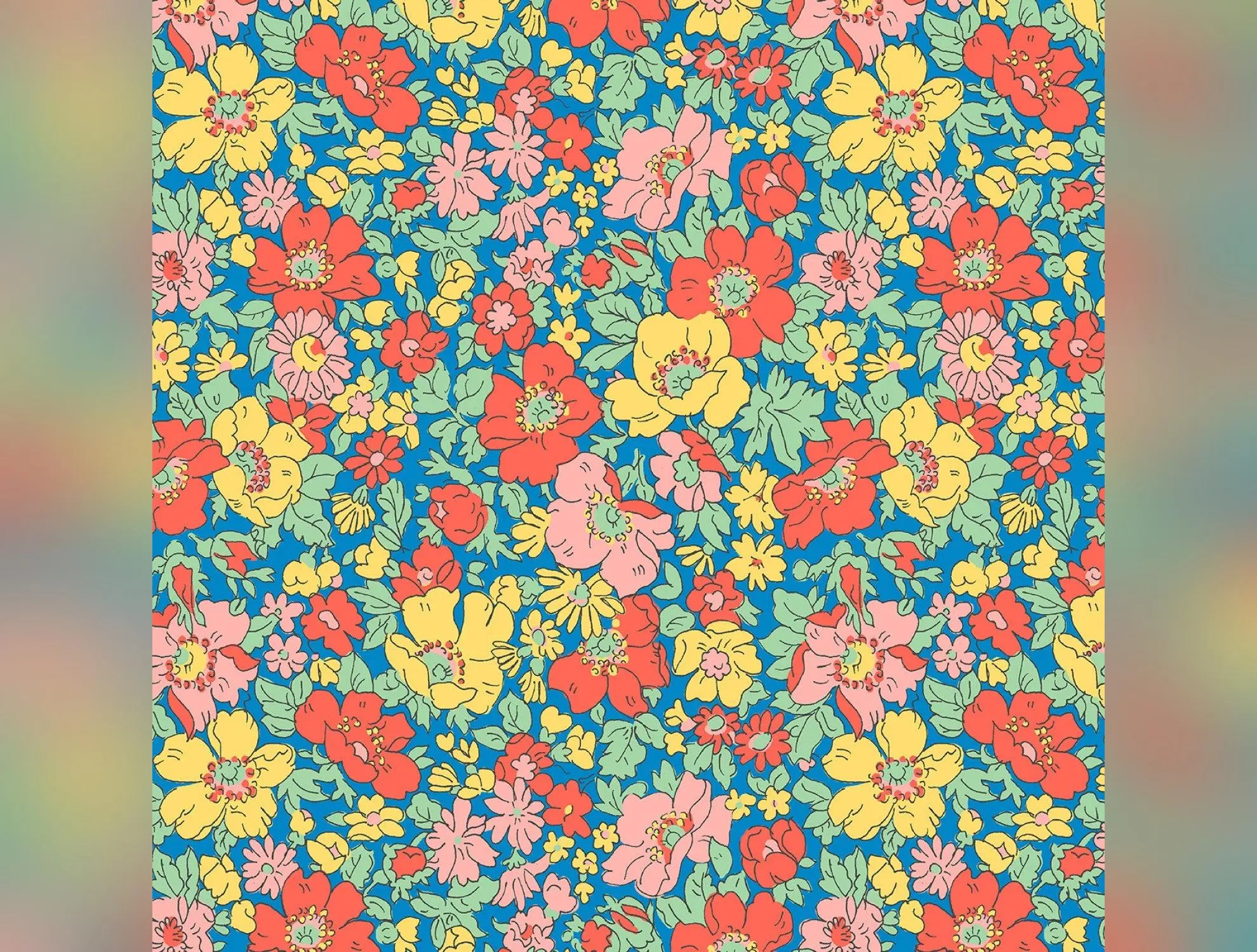 Cosmos Park C  | 107" Quilt Backing Fabric by Liberty Fabrics for Riley Blake | 0166W68200C