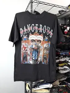 Vintage 90S Michael Jackson Dangerous Tour 1992 T-Shirt Single Stitch Rare S-5Xl Vintage 90s Style Unisex Tee, Retro Music Fan Gifts