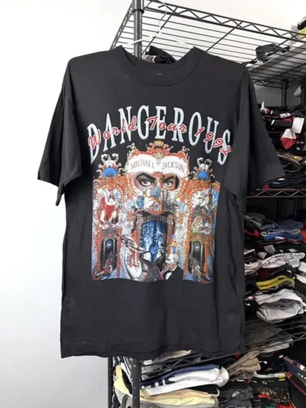 Vintage 90S Michael Jackson Dangerous Tour 1992 T-Shirt Single