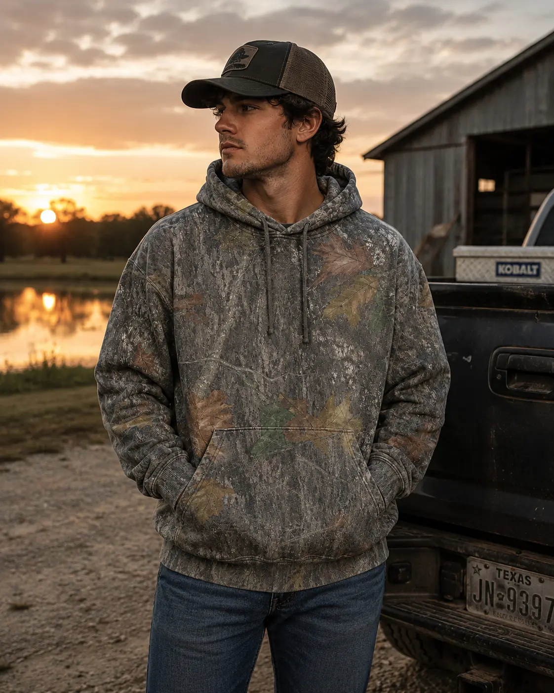 90s Real Tree Camo All-Over Crew Neck Hoodie Mossy Oak Camouflage Pattern , Realtree Shirt, Breathable Camo Print – Original Hunting Style Tee for Men & Women, Gift For Men