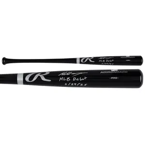 Marcelo Mayer Boston Red Sox Autographed Black Rawlings Pro Bat with "MLB Debut 5/24/25" Inscsription - Fanatics Authentic Certified