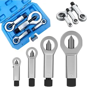 Metal Nut Splitter Tool Heavy Duty,4PCS Nut Separator Designed for Removing Broken, Damaged, Or Rusty Nuts Without Damaging Bolt Threads