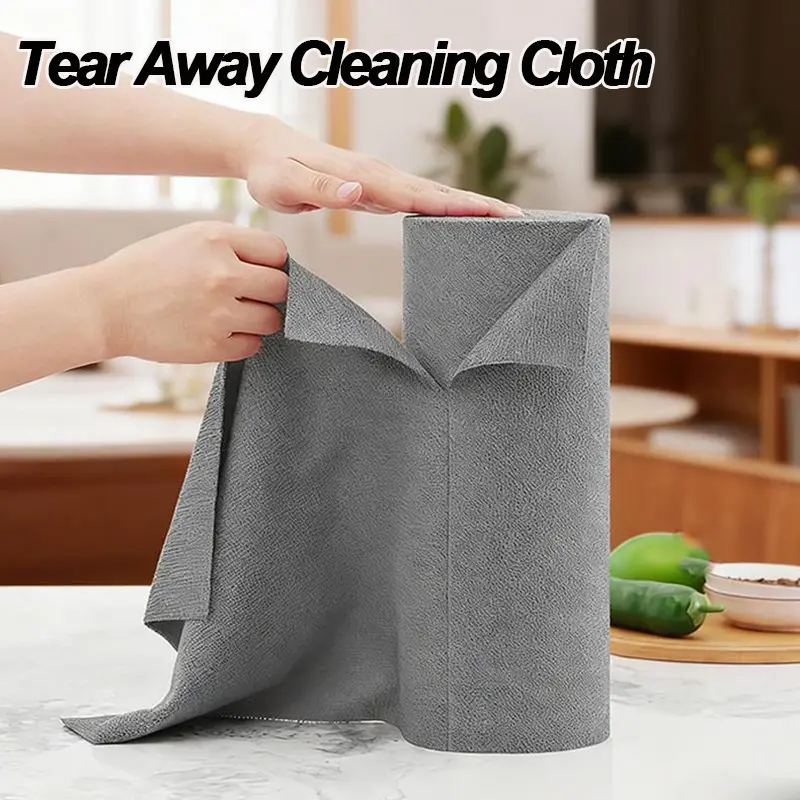 1Roll Reusable Kitchen Cloth Roll -20 Pack , Tear AwayMicrofiber Towels,Super Absorbent Reusable Soft Multifunctional Cleaning Rag, Wiping Cloth, Reusable Cleaning Cloths, Household Cleaning Supplies for Kitchen Bathroom