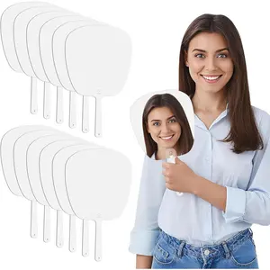 12 count Sublimation Big  Cutout Fans Blank, Double-Sided Sublimation Fan , Hand-Hold Fun , Personalized Big  Photo for Party Decoration, Graduation, Birthday Party, Wedding Props (12)