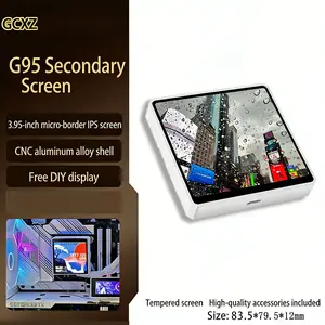 New GCXZ -3.95" secondary monitor, compatible with water-cooled CPUs; IPS panel for computer monitoring; Type‑C connection, no AIDA64 required; free DIY display; tempered glass screen protector; does not consume PC performance; pure white; G95 secondary m