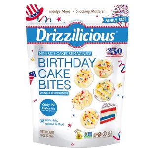 Drizzilicious Frosted Birthday Cake Mini Rice Cakes, 8 oz.