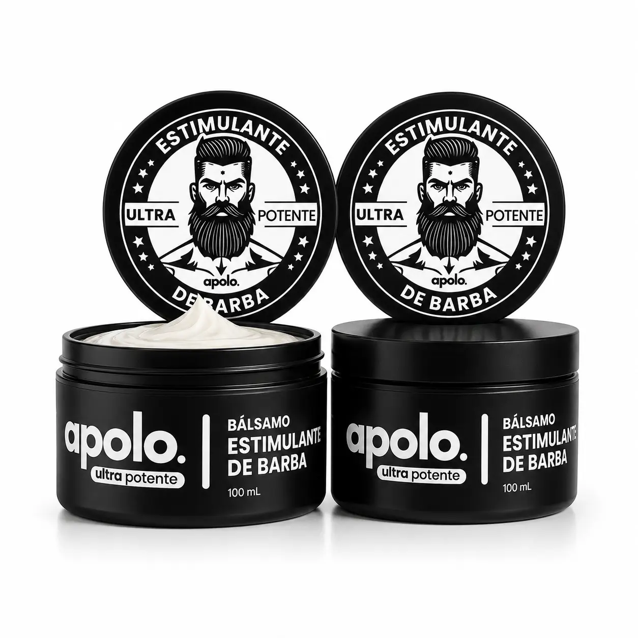 Apolo Ultra Potente Minoxidil Beard Growth Cream, Men’s Topical Beard Thickening Care, Stimulate Follicle Activity, Repair Uneven Sparse Facial Hair for Complete Full Beard Look