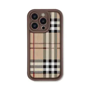 Shockproof Lattice Phone Case For iPhone11–17 Pro Max| Simple Checkered Design| Anti-Fingerprint TPU| Scratch-Resistant & Full Protection Casing