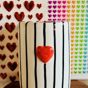 Large Handmade Ceramic Mug Safe Underglaze Travel Mug Hand Painted Unique Pottery Coffee Cup Microwave Safe Tumbler Ideal Valentines Day Gift